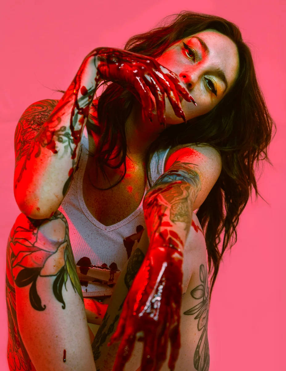 Blood Shoot, portrait 05 — photography by Cameron Cloud
