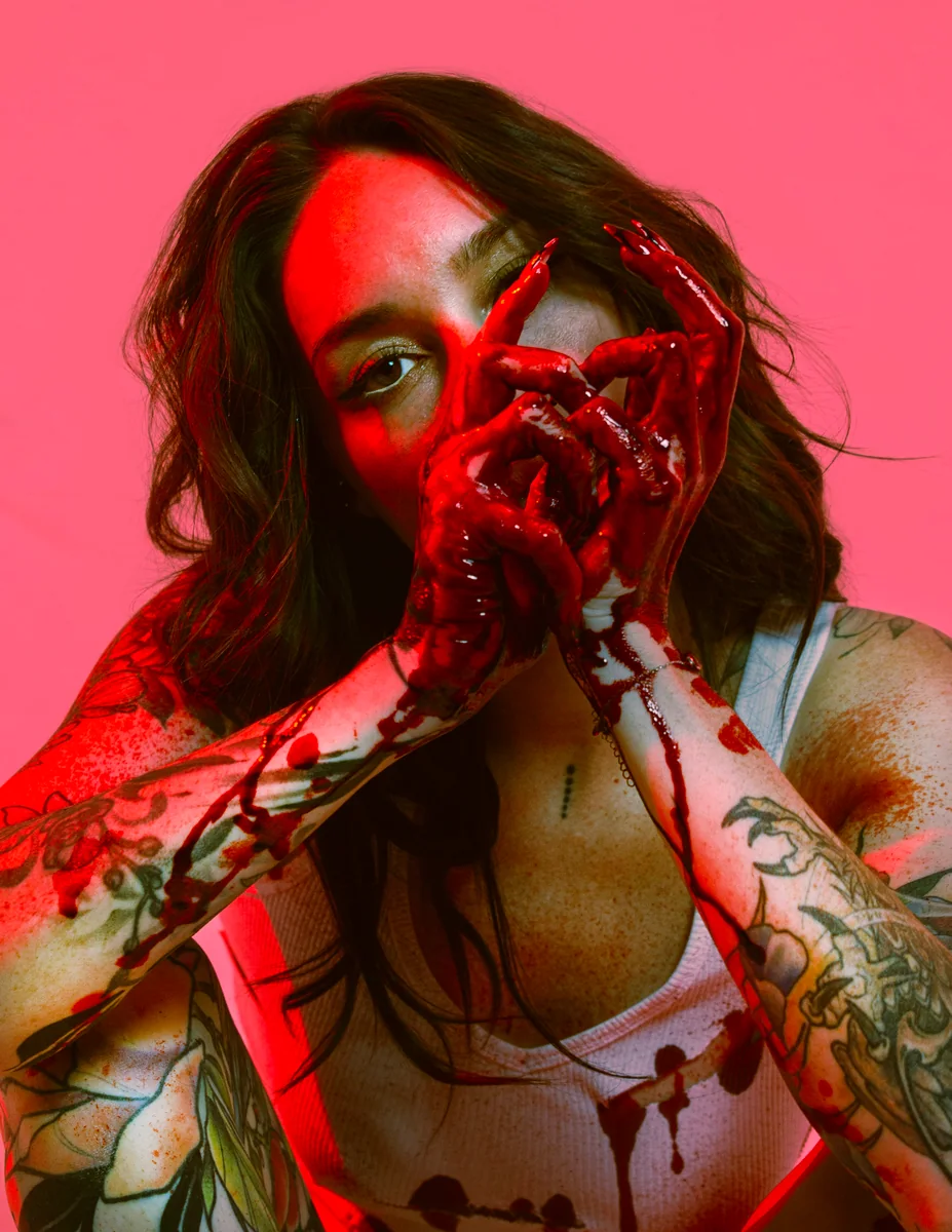 Blood Shoot, portrait 07 — photography by Cameron Cloud