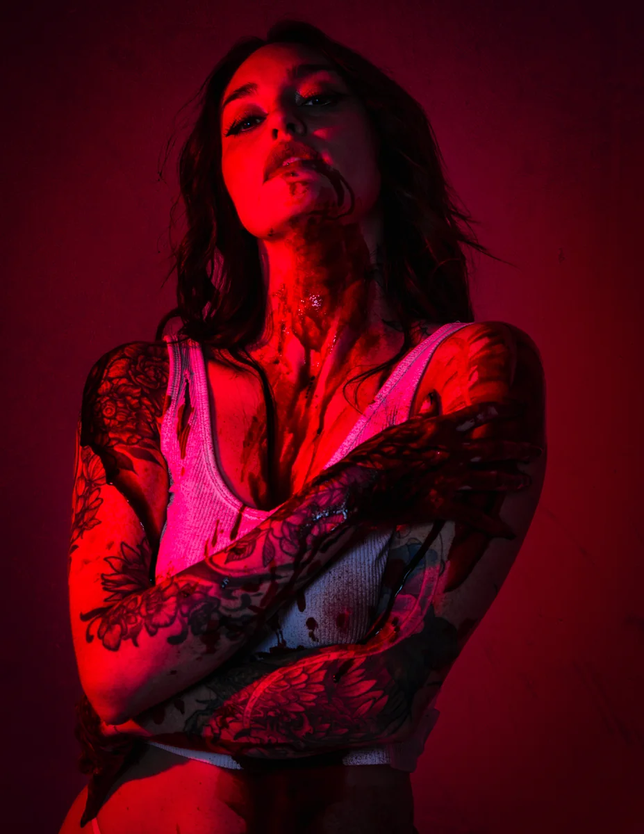 Blood Shoot, portrait 10 — photography by Cameron Cloud