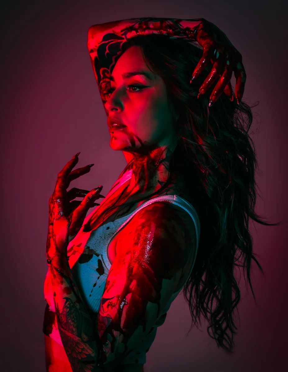 Blood Shoot, portrait 11 — photography by Cameron Cloud
